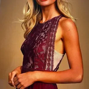 Forever and Always Burgundy Lace Maxi Dress
